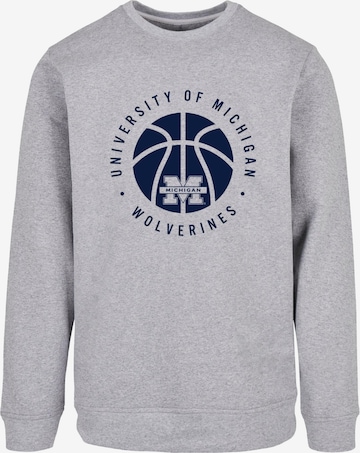 Merchcode Sweatshirt 'Michigan University - Wolverines Basketball' in Grey: front