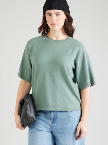 ONLY Carmakoma Svetr 'CARLOYAL' – zelená: přední strana