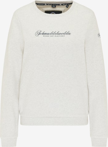 Schmuddelwedda Sweatshirt in Wit: voorkant