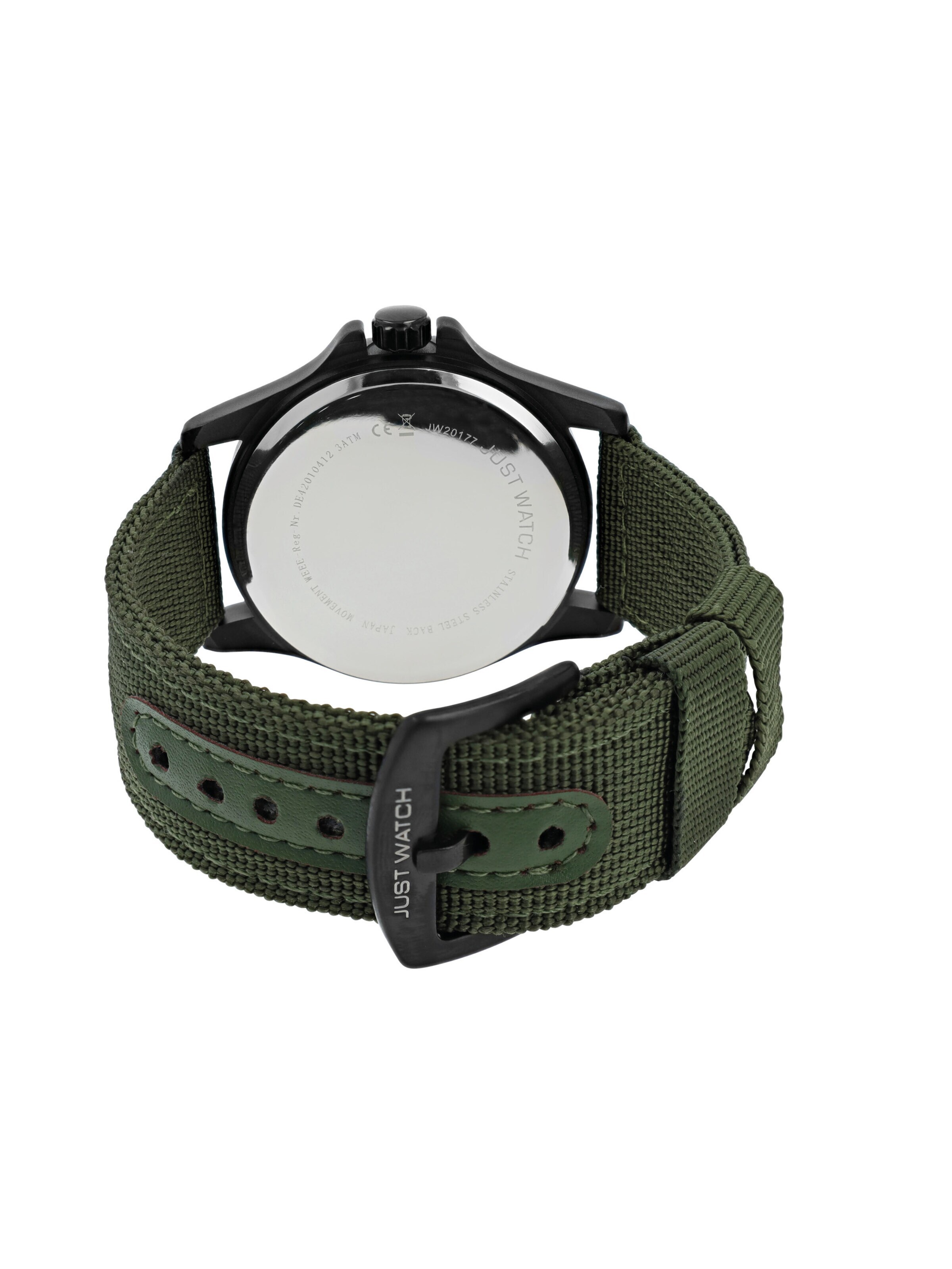 Just Watch Analog Watch 'Caius, Datumsanzeige' in Green