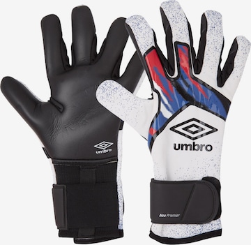 UMBRO Athletic Gloves in White: front