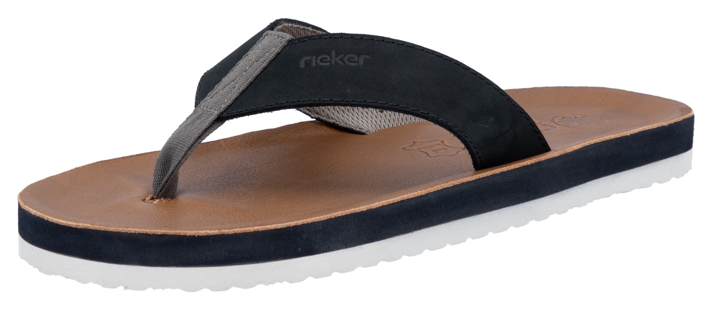 Tongs Rieker en bleu : devant