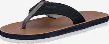 Rieker T-Bar Sandals in Blue: front