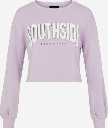 Sweat-shirt PIECES en violet : devant