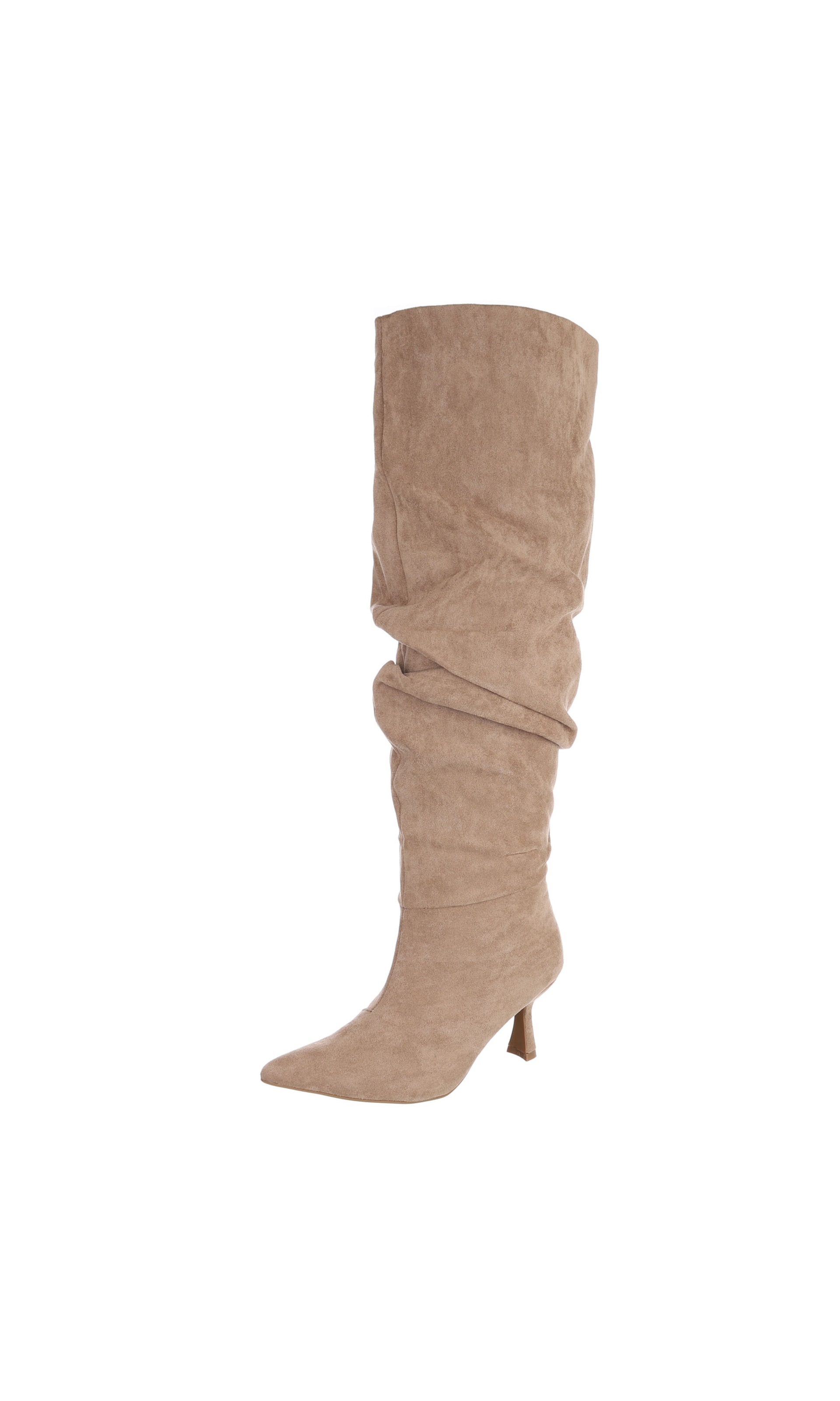 Ital-Design Overknees in Braun: Vorderseite