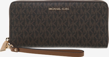 MICHAEL Michael Kors Denarnica 'TRAVEL CONTINENTAL' | rjava barva: sprednja stran