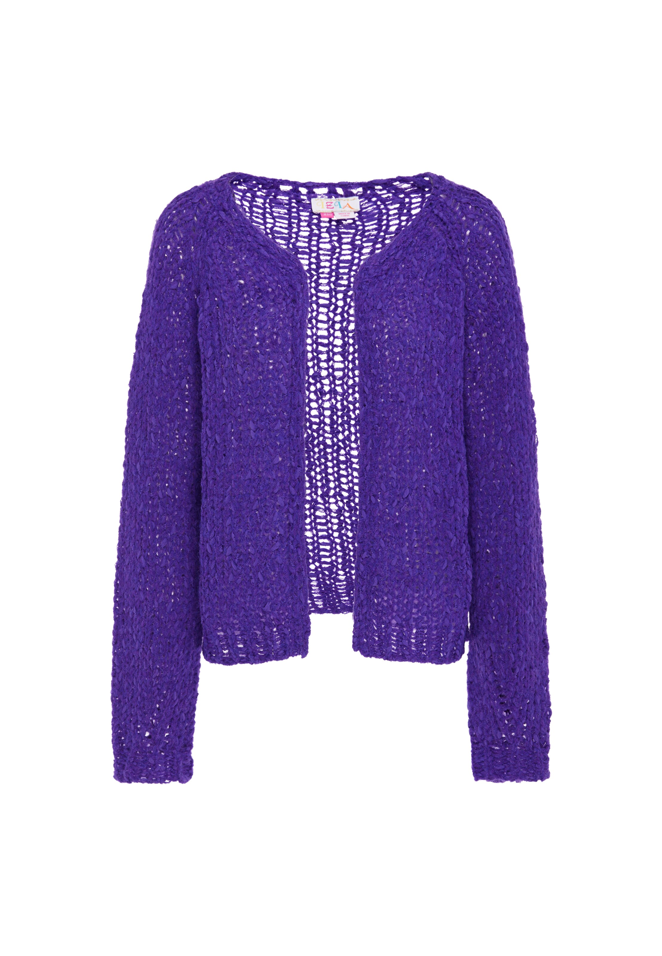 IZIA Gebreid vest in Lila: voorkant