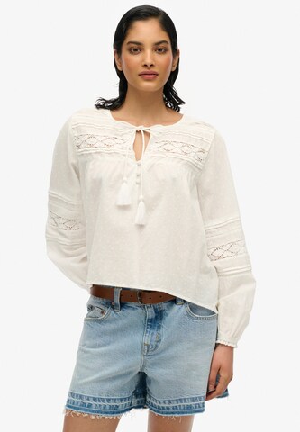 Superdry Blouse 'Ibiza' in White: front