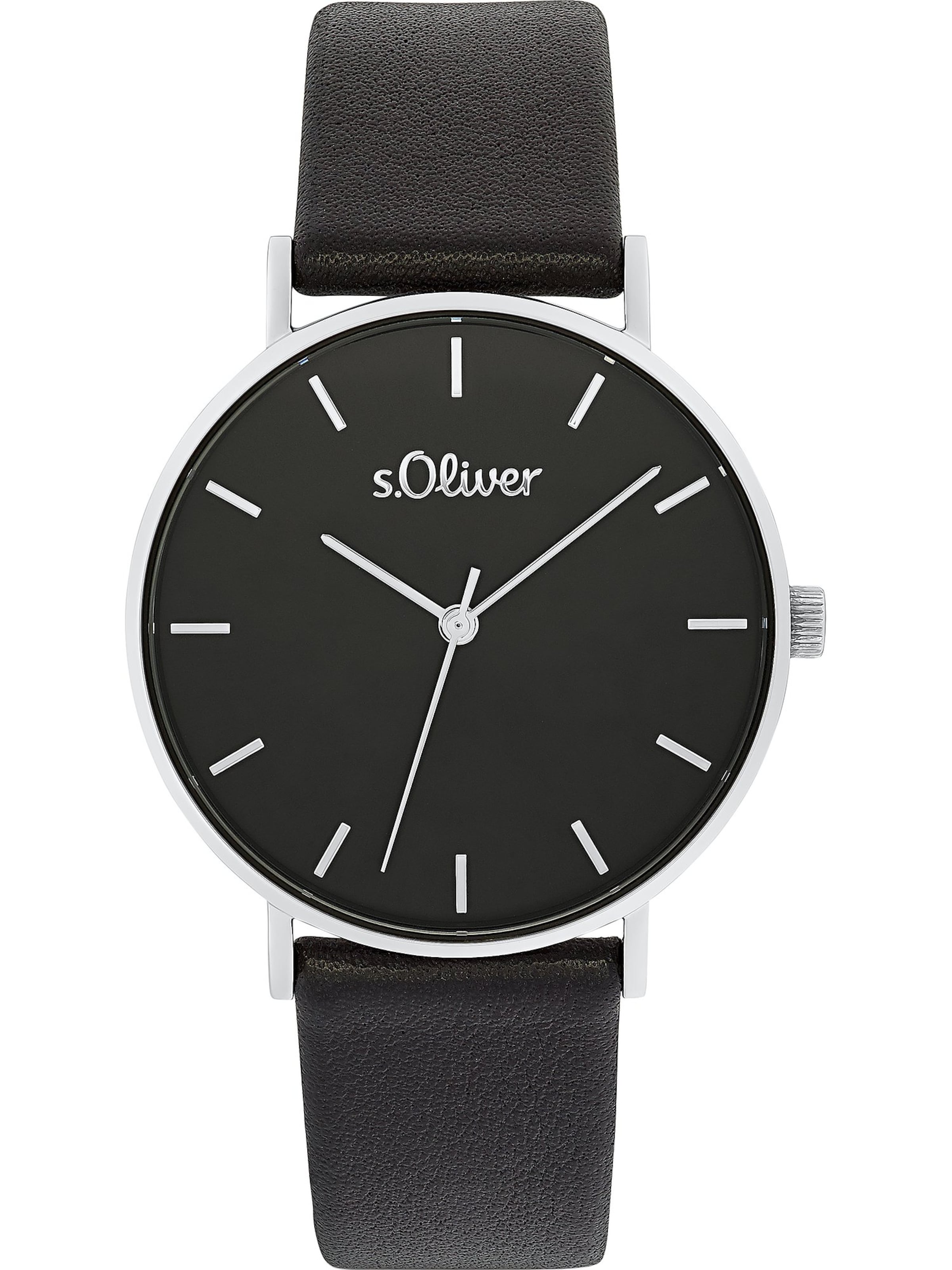 s.Oliver Uhr in Schwarz: Vorderseite