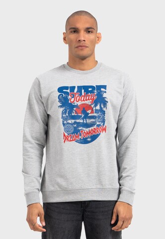 Oldskull Sweatshirt 'Wrldvibe Surf Dreams' in Grey