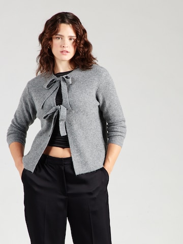 PIECES Curve Knit Cardigan 'PCSILLY' in Grey: front