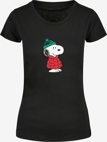 Merchcode Shirt 'Peanuts Snoopy Dressed Up' in Black: front