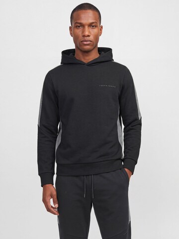 JACK & JONES - Sudadera en negro: frente