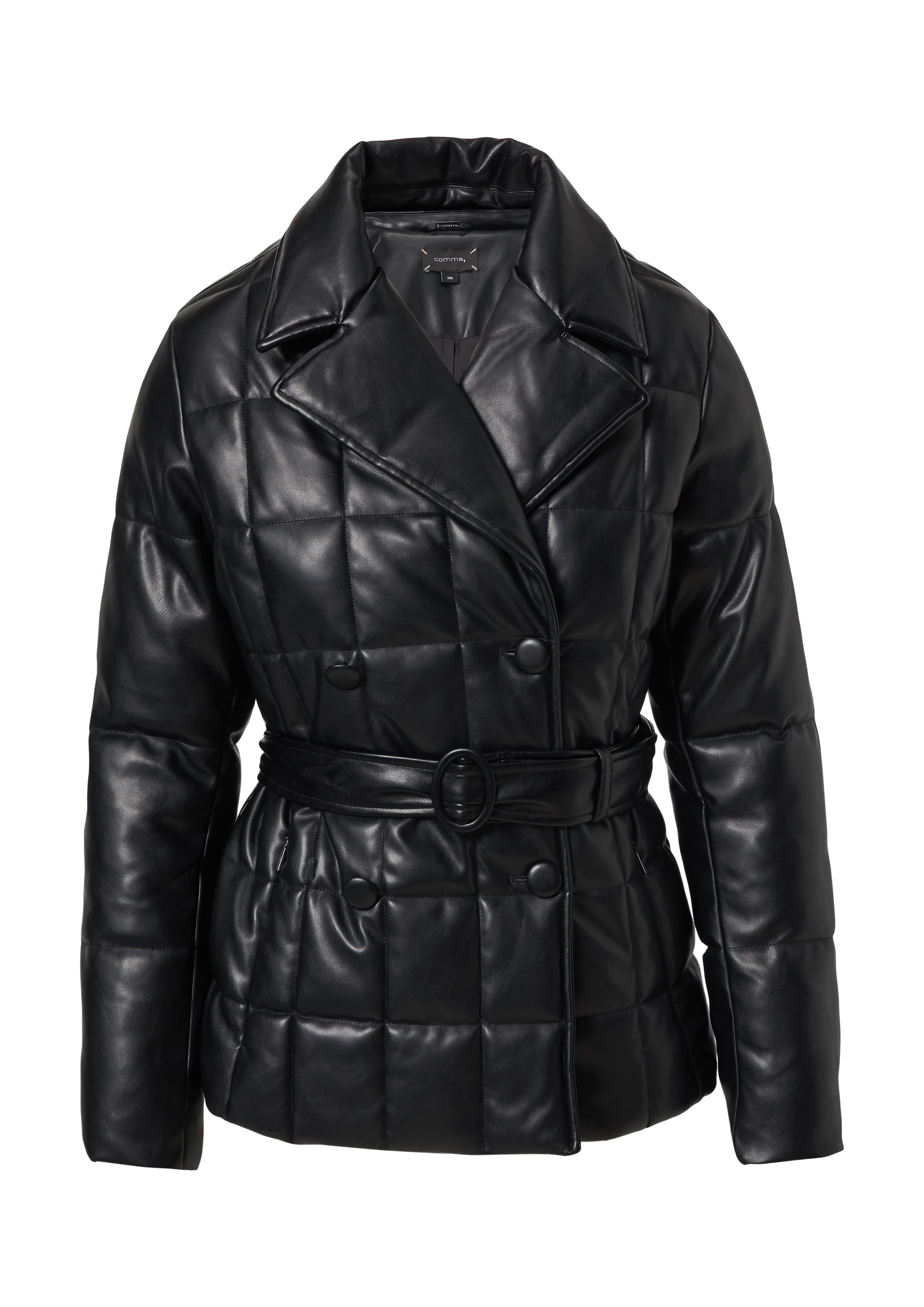 Veste mi-saison COMMA en noir : devant