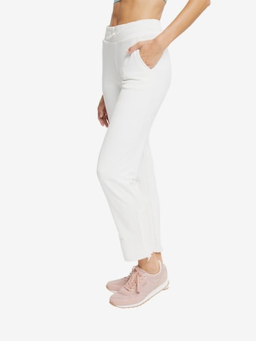 Regular Pantalon de sport ESPRIT en blanc