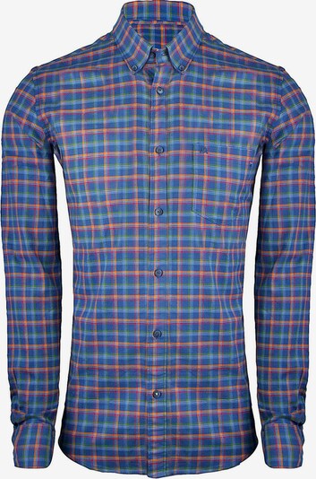 LERROS Overhemd in de kleur Royal blue/koningsblauw / Lichtgroen / Sinaasappel / Merlot, Productweergave