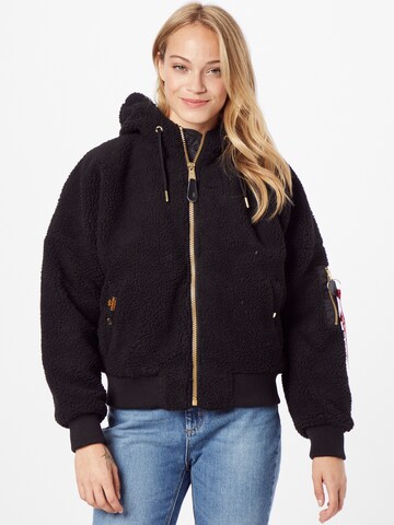 ALPHA INDUSTRIES Overgangsjakke i sort: forside