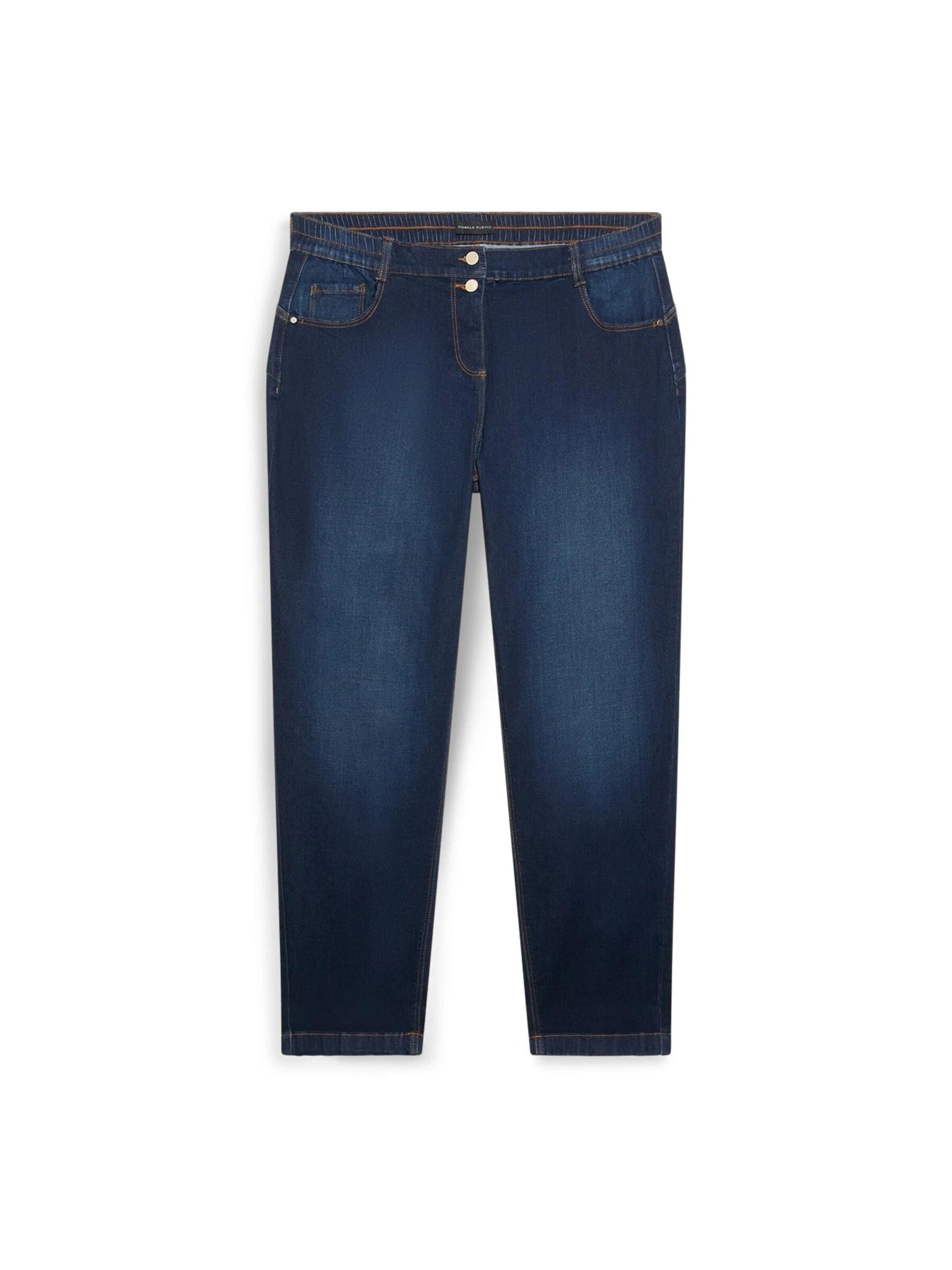Fiorella Rubino Slimfit Jeans in Blauw: voorkant