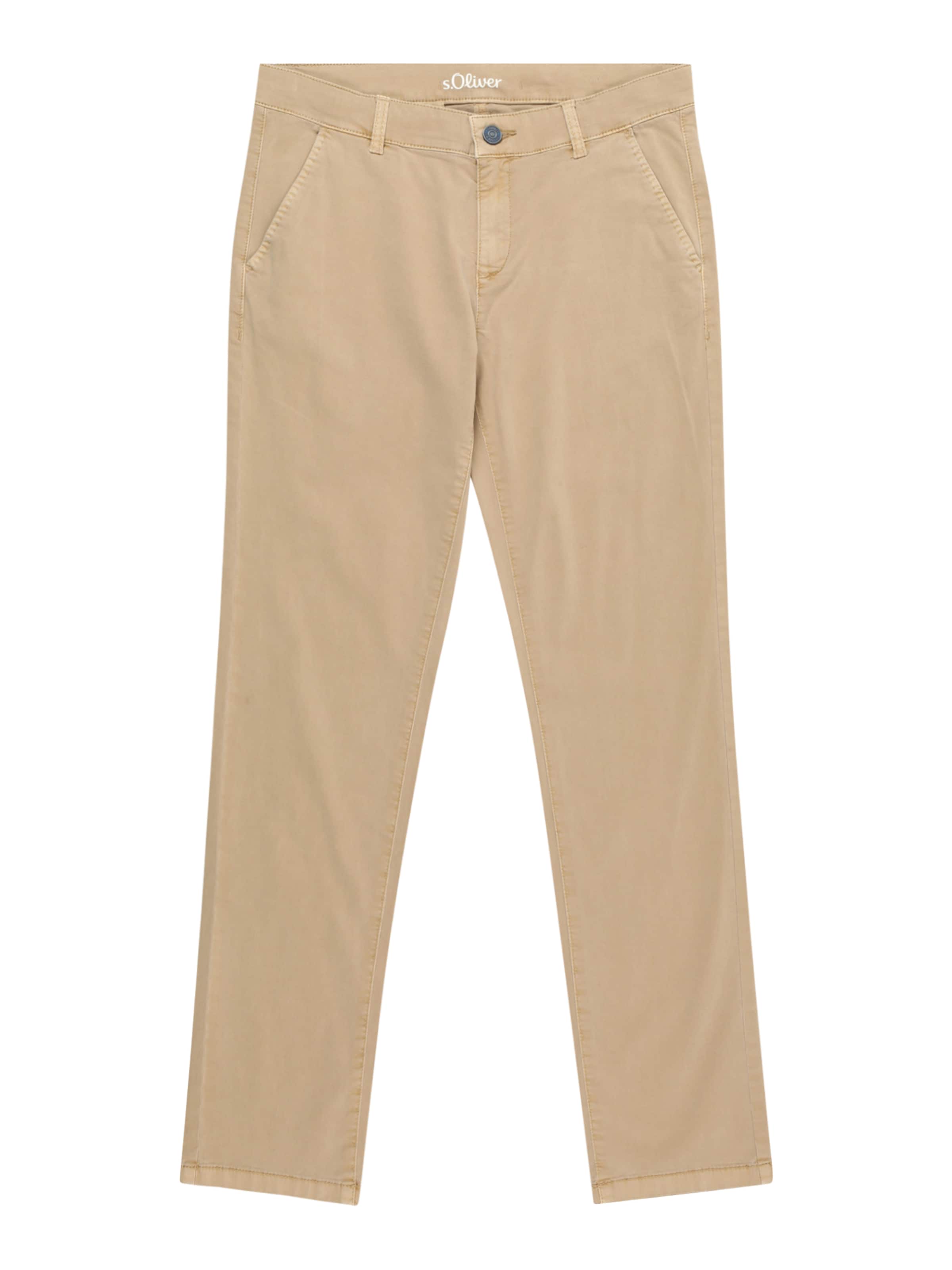 s.Oliver Slimfit Broek in Beige: voorkant