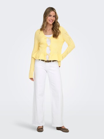 ONLY Gebreid vest 'ONLHelga' in Geel