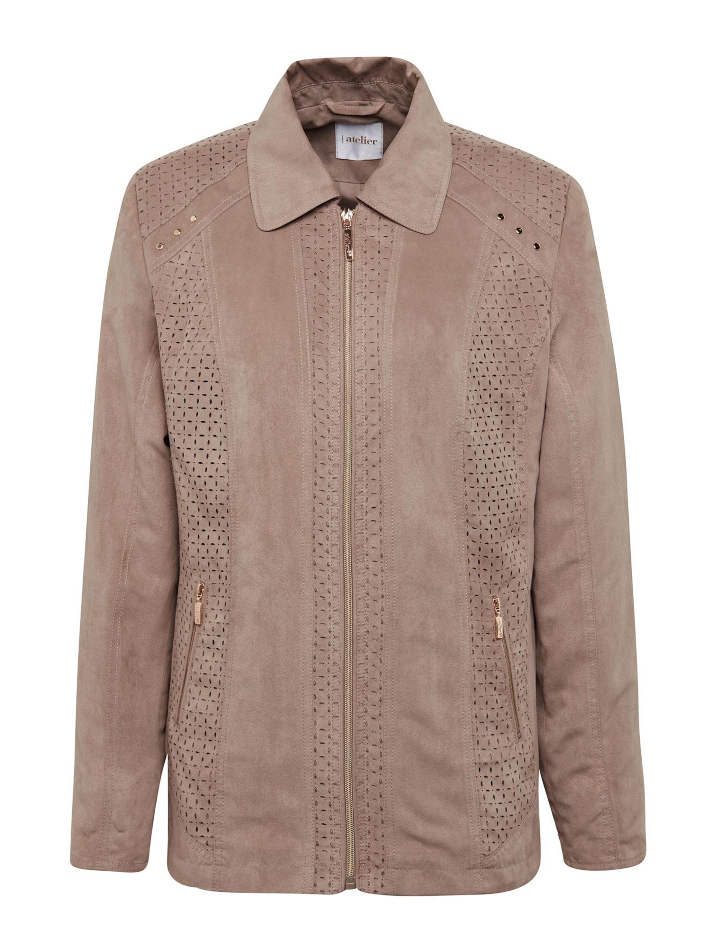 Goldner Blazer in Grau: Vorderseite