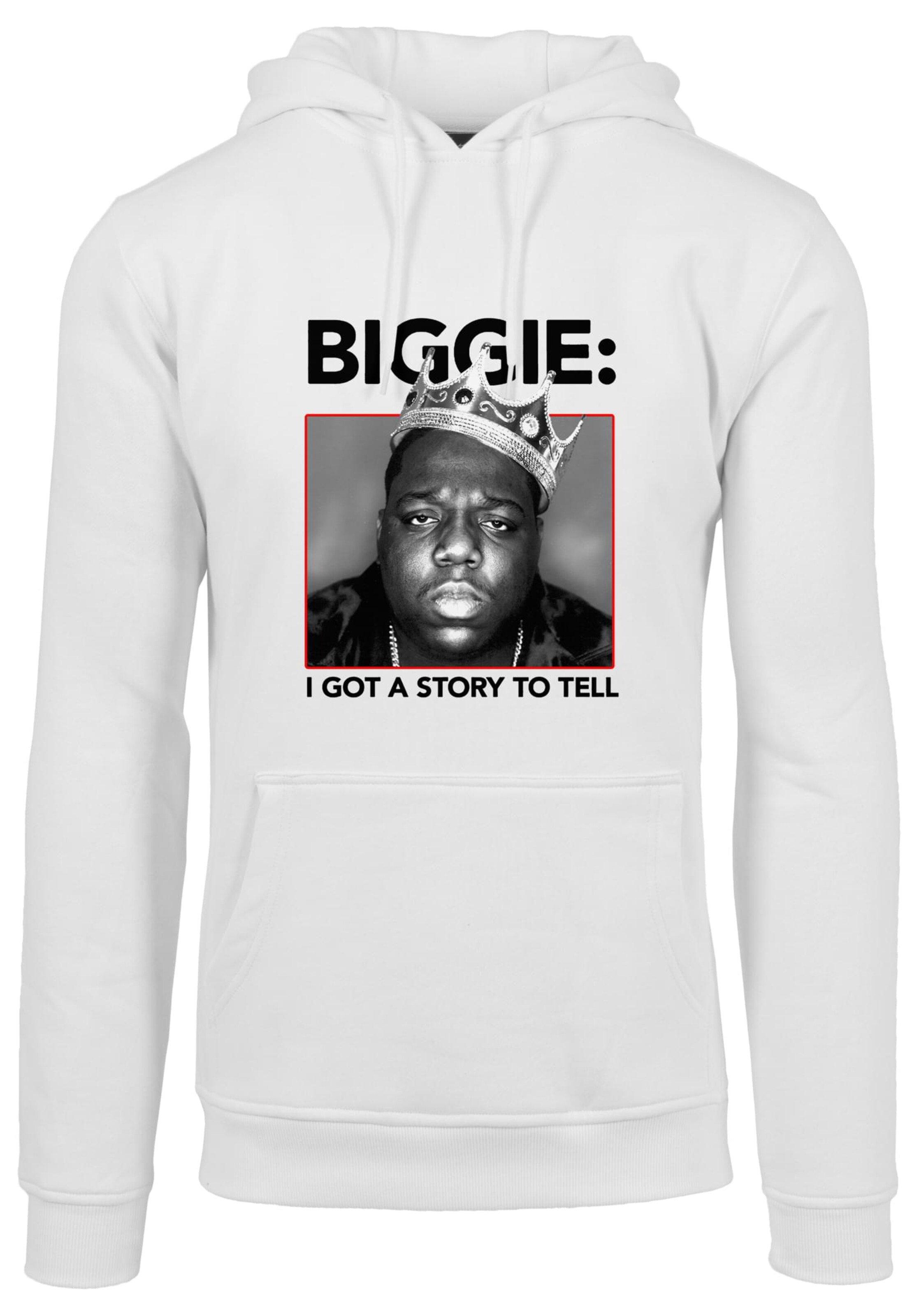 MT Men Sweatshirt 'Biggie Crown' in White: front
