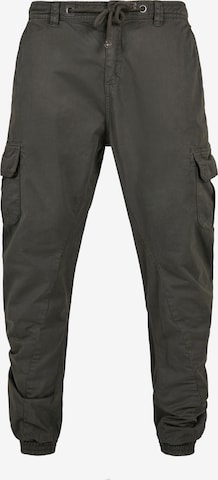 Effilé Pantalon cargo Urban Classics en gris : devant