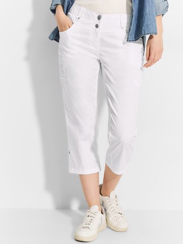 CECIL Slim fit Pants 'New York' in White: front