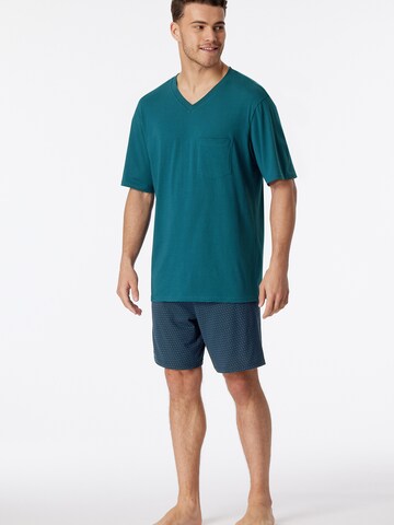 SCHIESSER Short Pajamas 'Essentials' in Blue: front