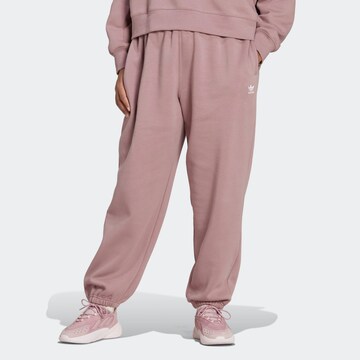 ADIDAS ORIGINALS Zwężany krój Spodnie 'Essentials' w kolorze różowy: przód
