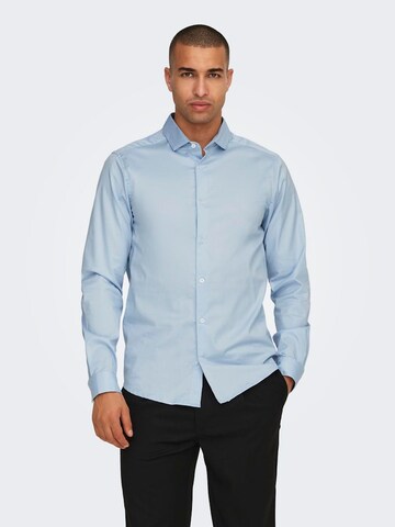 Only & Sons Slim fit Business shirt 'ONSJordan' in Blue: front