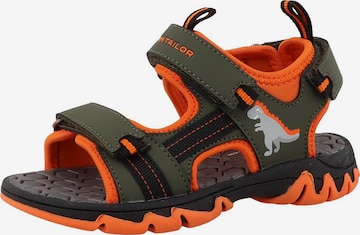 Chaussures ouvertes TOM TAILOR en vert : devant