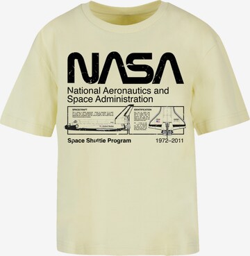 F4NT4STIC T-Shirt 'Classic Space Shuttle' in Gelb: predná strana