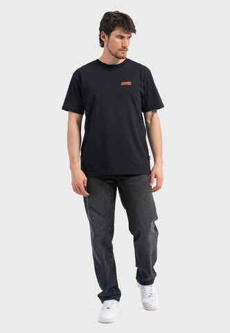 Oldskull T-Shirt 'Xtreme Tattoo Tiger Skull Graphic' in Schwarz