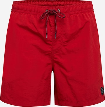 PROTEST Swimming Trunks 'FASTER' in Red: front