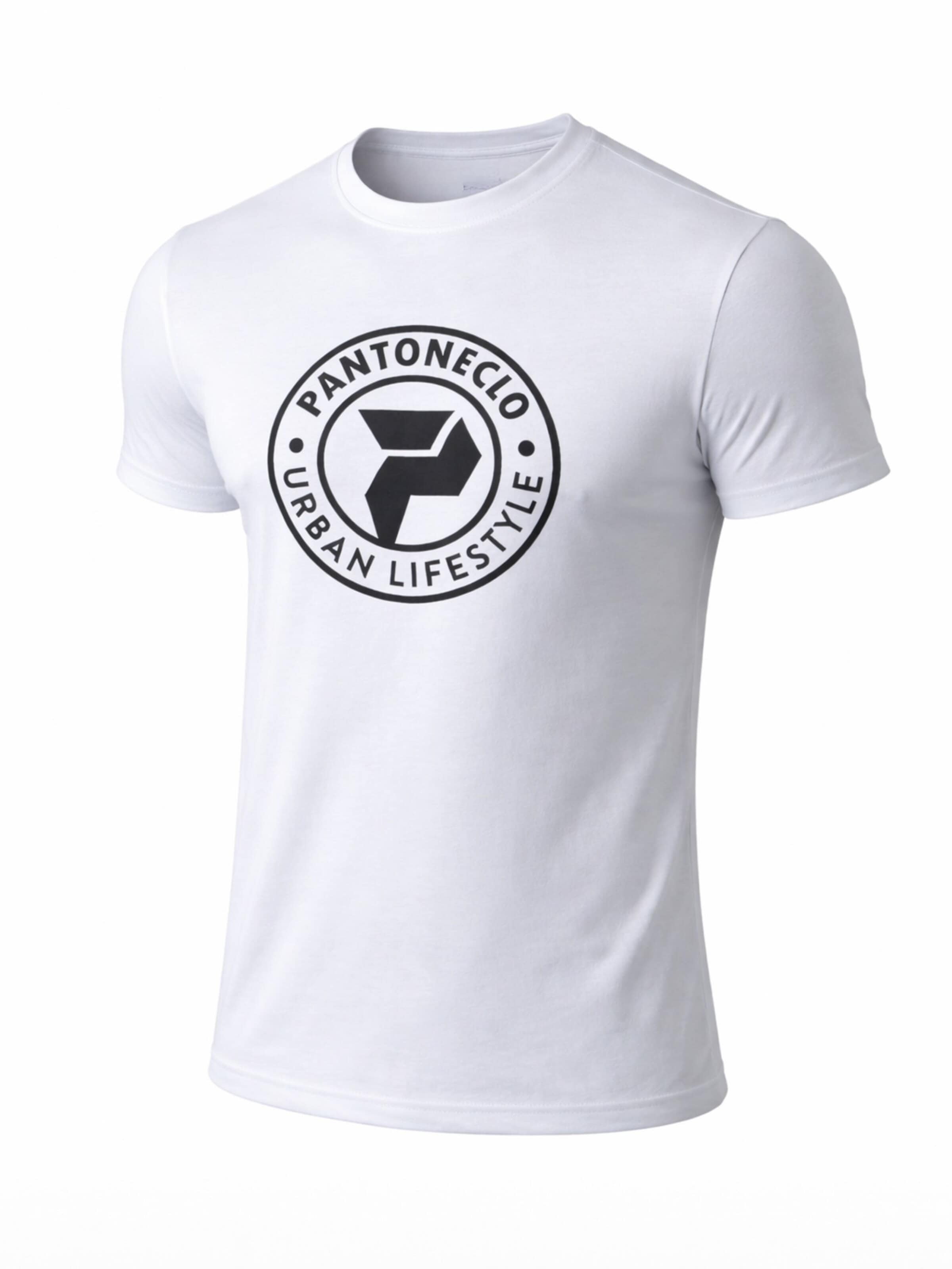 PANTONECLO Shirt 'Pantoneclo Men’s Crew Neck Short Sleeve T-Shirt' in Wit: voorkant