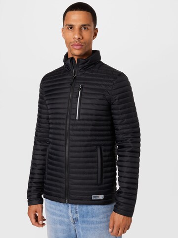 Superdry Tussenjas 'Fuji' in Zwart: voorkant