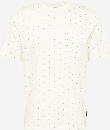 T-Shirt TOM TAILOR DENIM en blanc : devant