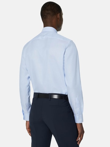 Boggi Milano Slim fit Zakelijk overhemd in Blauw