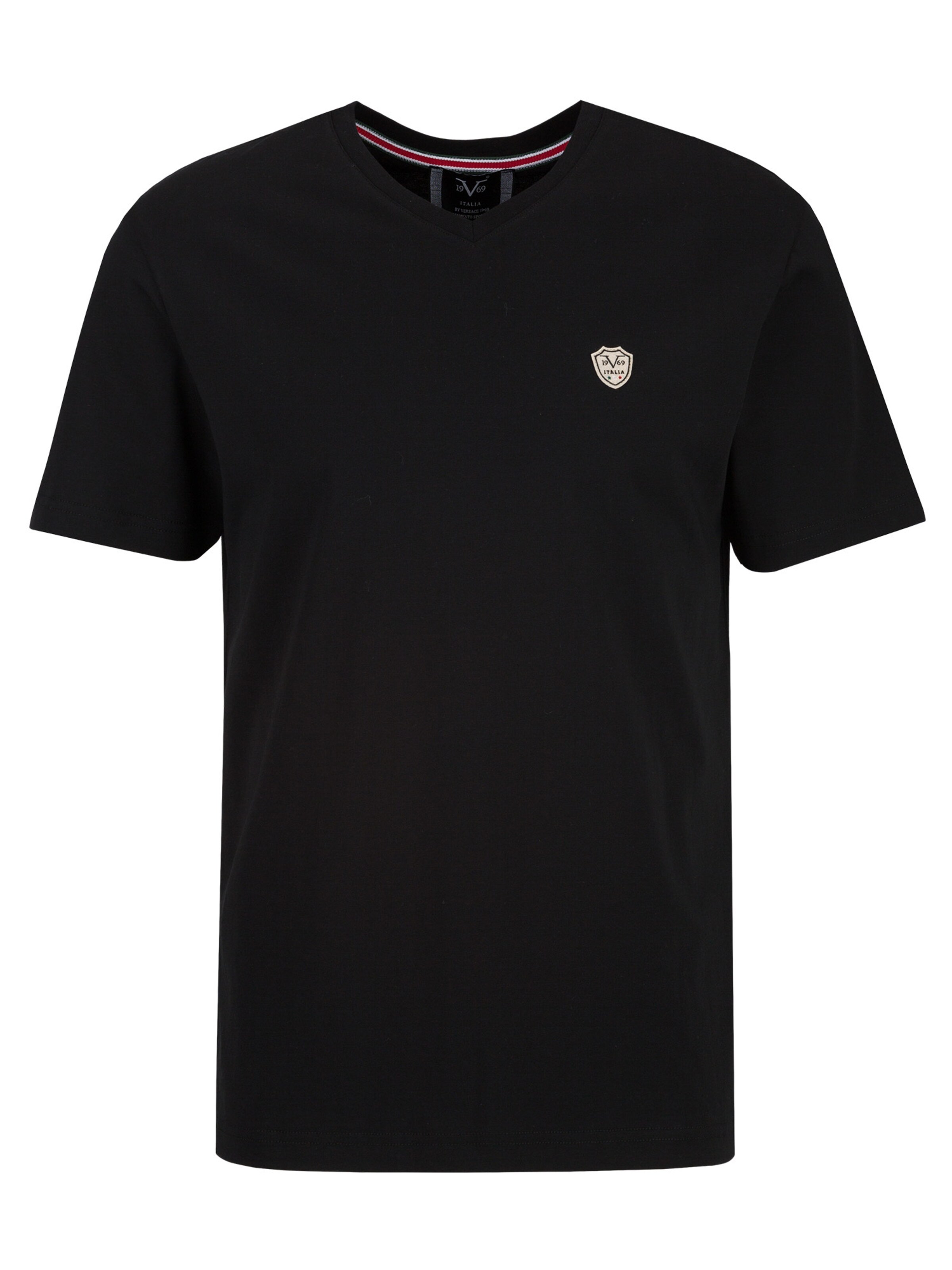 19V69 ITALIA T-Shirt 'Toni' in Schwarz: Vorderseite