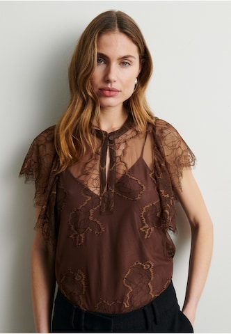 Camicia da donna 'Wila' di SECOND FEMALE in marrone: frontale