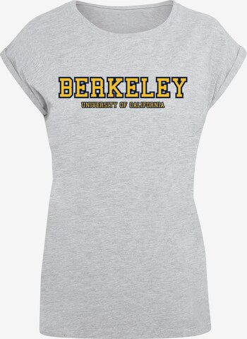 Merchcode Shirt 'Berkeley University' in Grijs: voorkant