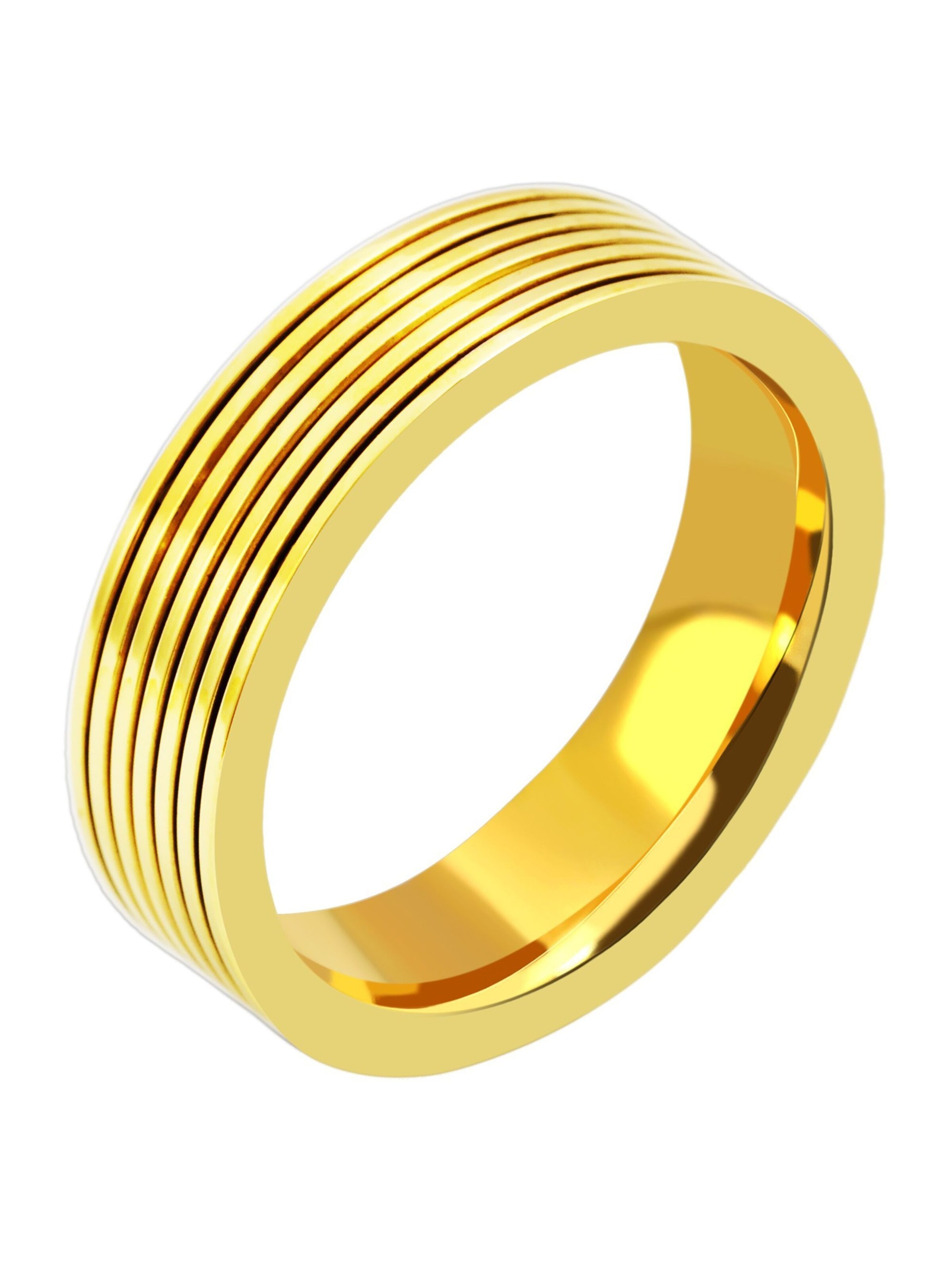 Akzent Ring 'Peculiarity, langlebig' in Gold: front