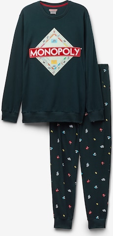 IUMAN Intimissimi Uomo Pyjama 'Hasbro Monopoly' in Grün: Vorderseite