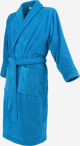 celodoro Long Bathrobe 'Home & Spa Collection' in Blue: front