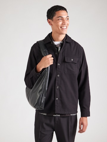 JACK & JONES - Ajuste confortable Camisa 'JJECHARGE' en negro: frente