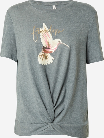 T-shirt 'CARRIE' ONLY en gris : devant