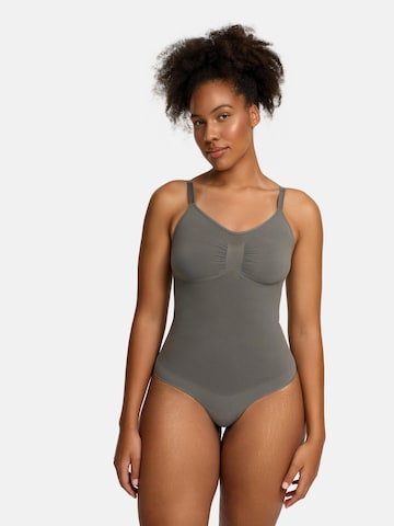 creamy Shapingbody 'Sculpting Shapewear mit String' in Grau: Vorderseite