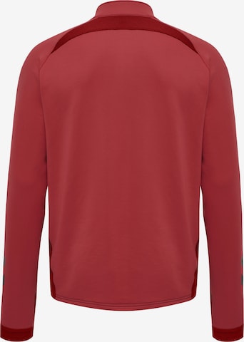 Hummel Athletic Zip-Up Hoodie 'Lead' in Red