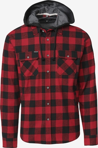 KOROSHI Regular fit Button Up Shirt in Red: front